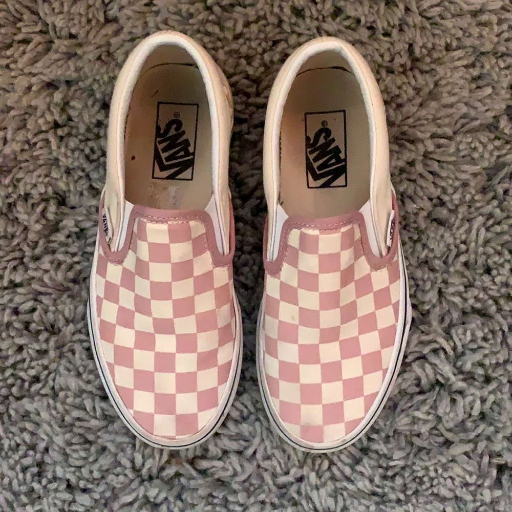 Checkered Vans. Size: US men’s 4; US woman 5.5